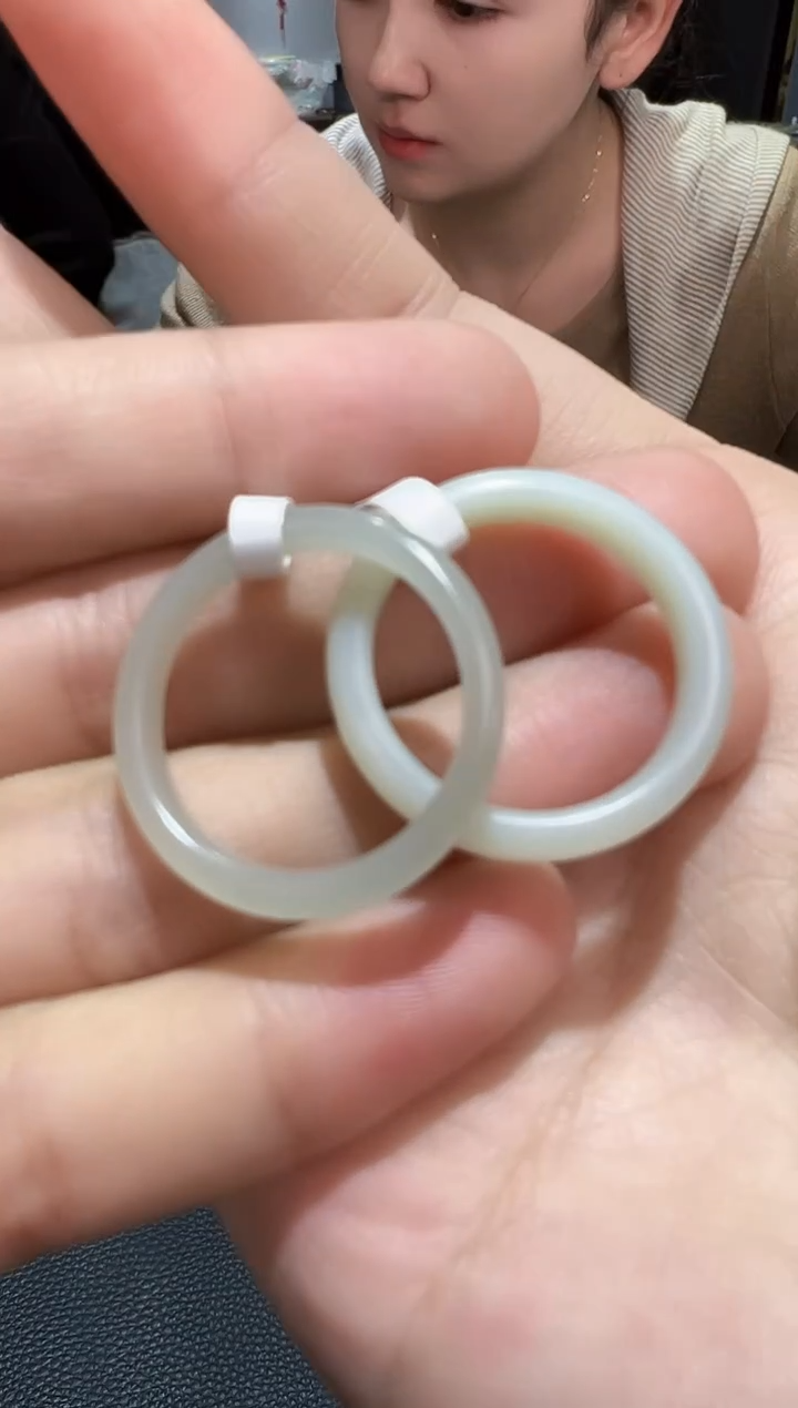 【闪购商品】和田玉戒圈未镶嵌且末料卡18戒圈多样性发其一