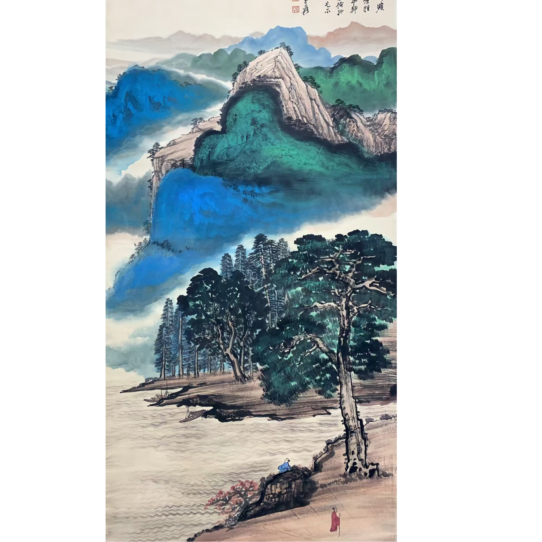 张老款 山水立轴135 65 7.8平尺