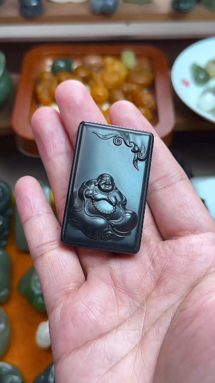 【闪购商品】和田玉吊坠(不含链)未镶嵌弥勒牌苏工