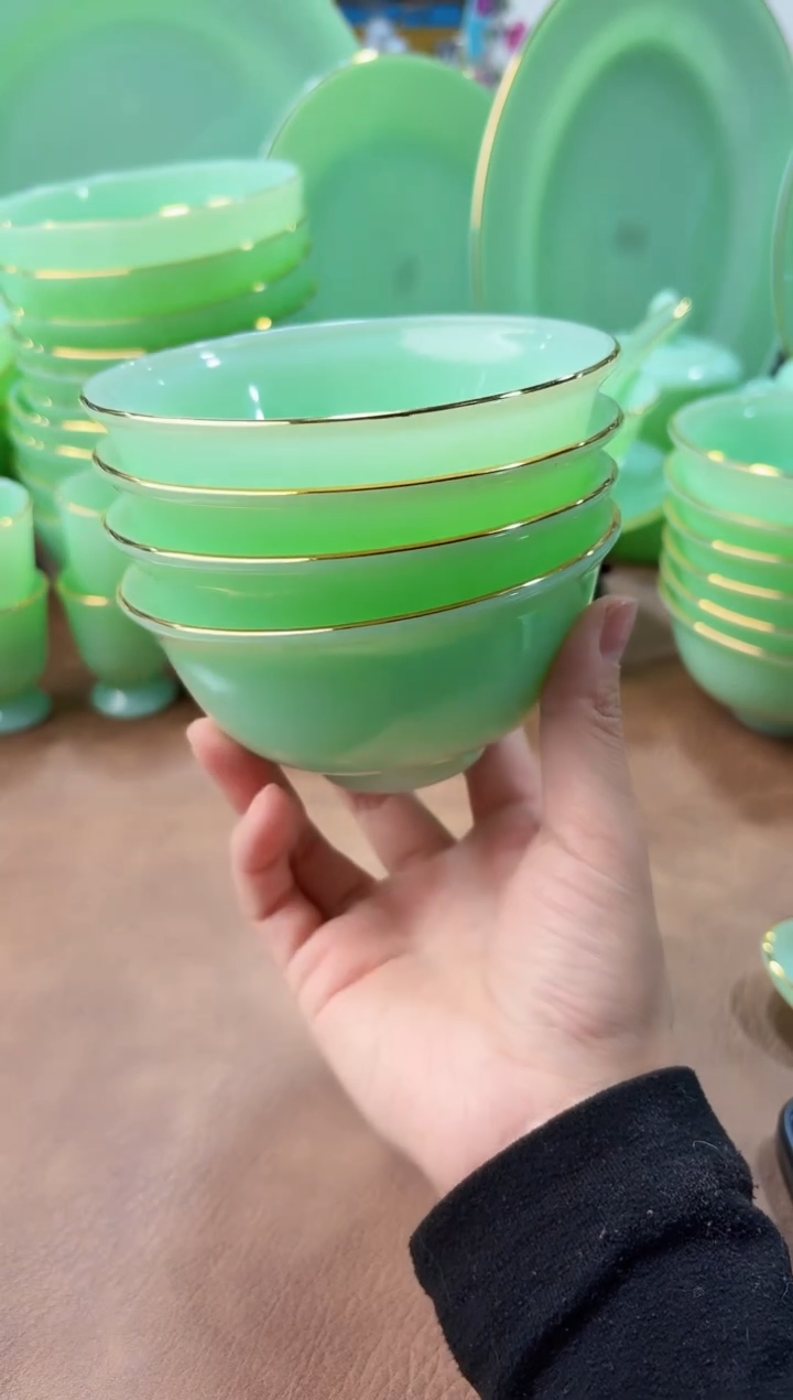 玉瓷 4.5英寸饭碗4个景德镇陶瓷