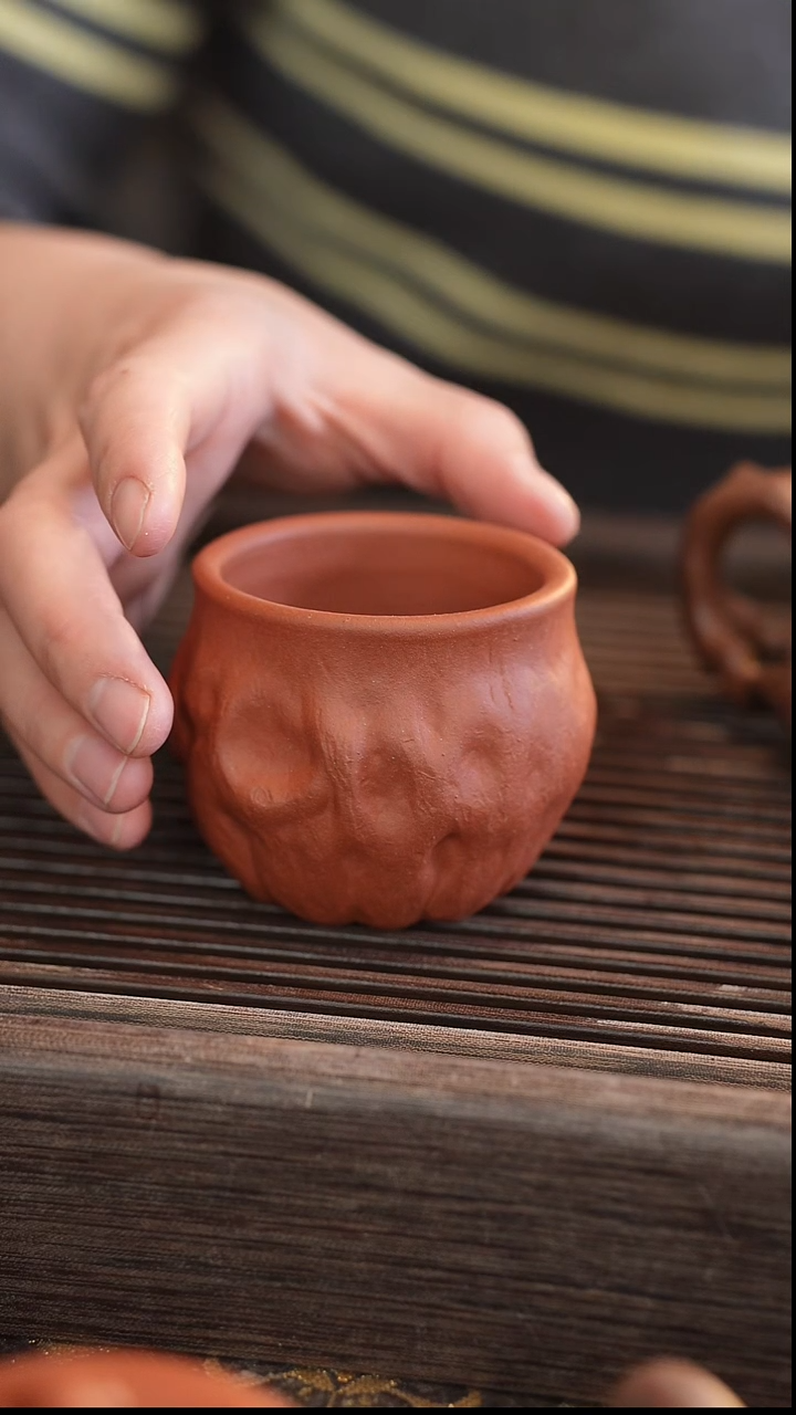 茶壶紫砂全手北红赤铁 杯子