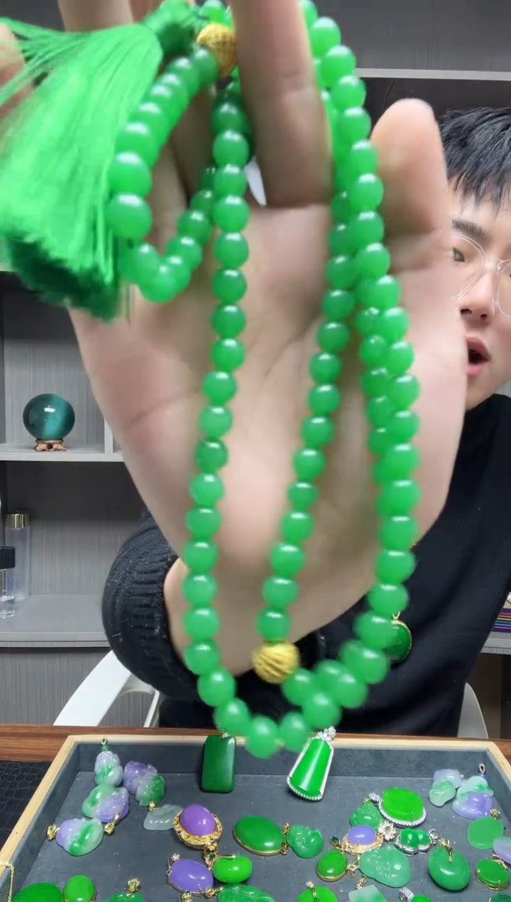 【闪购商品】翡翠项链14K金镶嵌项链