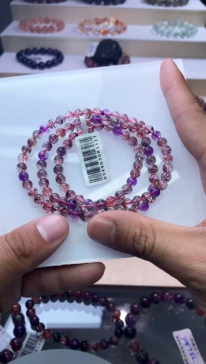 【闪购商品】水晶手链未镶嵌黑加仑超七单圈6m+