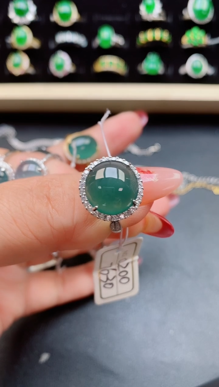 【闪购商品】翡翠戒指银S925镶嵌5080550