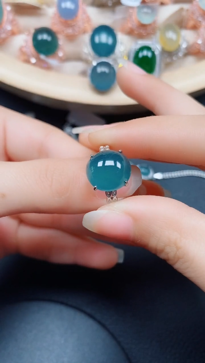 【闪购商品】翡翠戒指银S925镶嵌翡翠