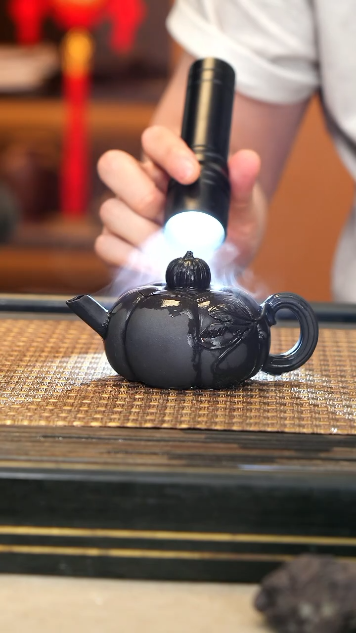 茶壶紫砂LJY63《南瓜》云雾天青