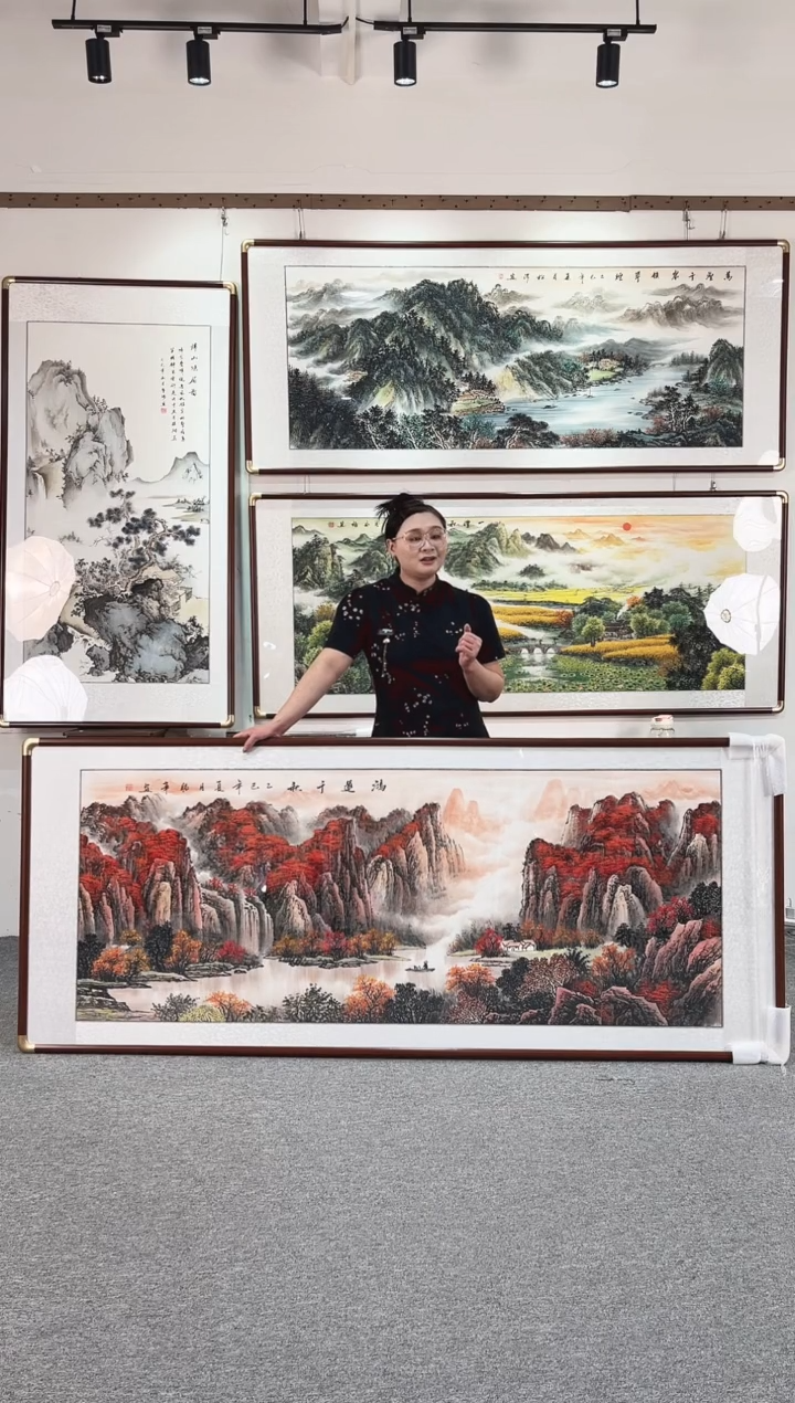 国画纯手绘208x86鸿运千秋