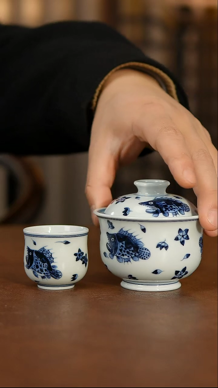 【闪购商品】杯陈掌柜元宵手工手绘茶器