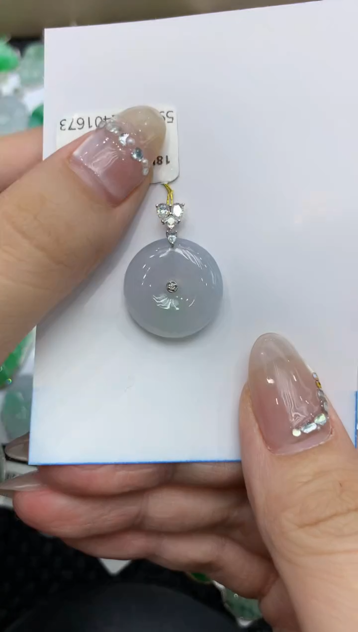 【闪购商品】翡翠颈饰18K金镶嵌222222222