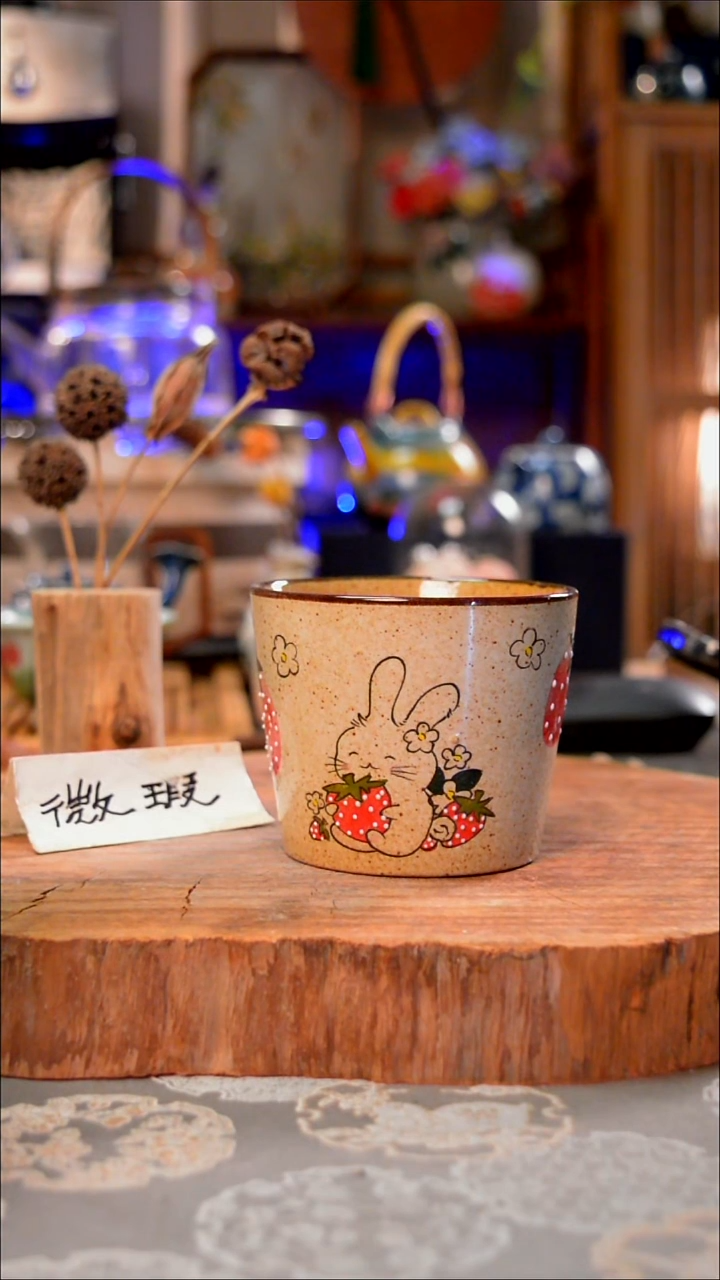 【闪购商品】摆件草莓兔子手工手绘手工手绘