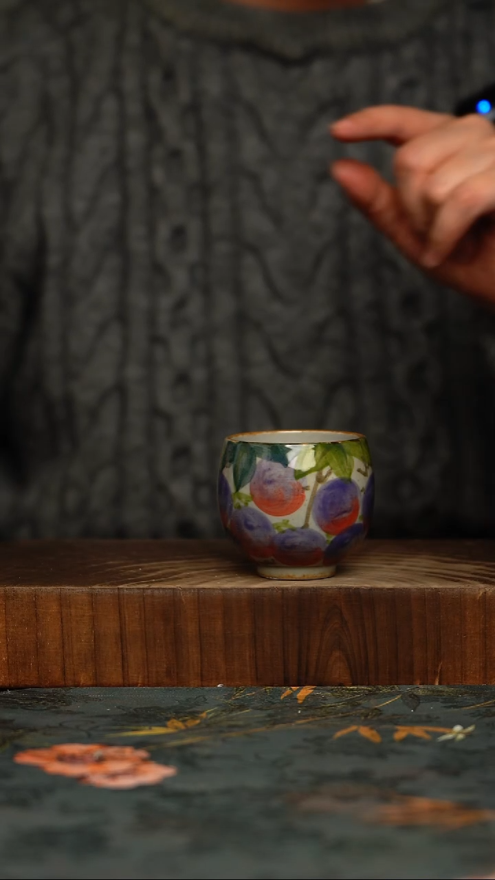 瓷片釉下彩手工手绘同款