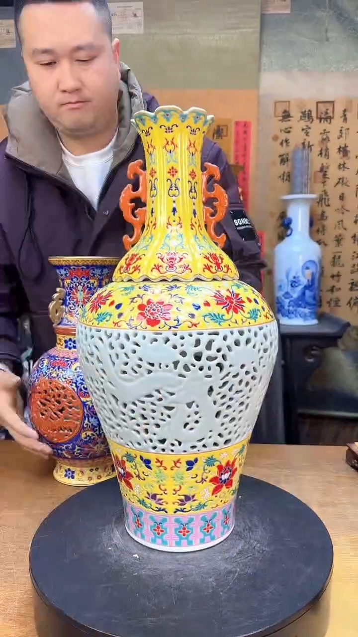 【闪购商品】瓶景德镇陶瓷客厅摆件