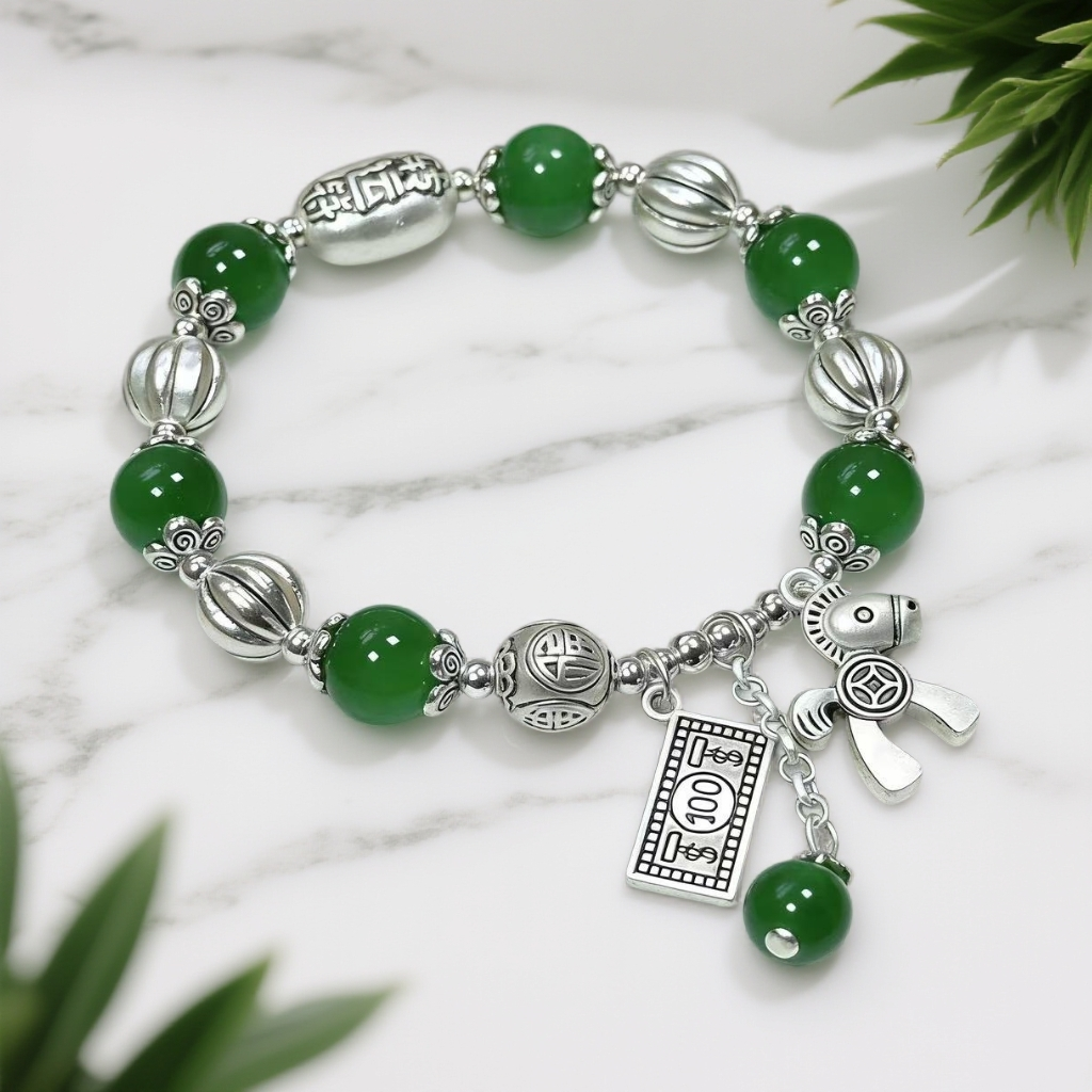 马年限定玉石【清仓专属】原创单圈精手串无礼盒—-4341