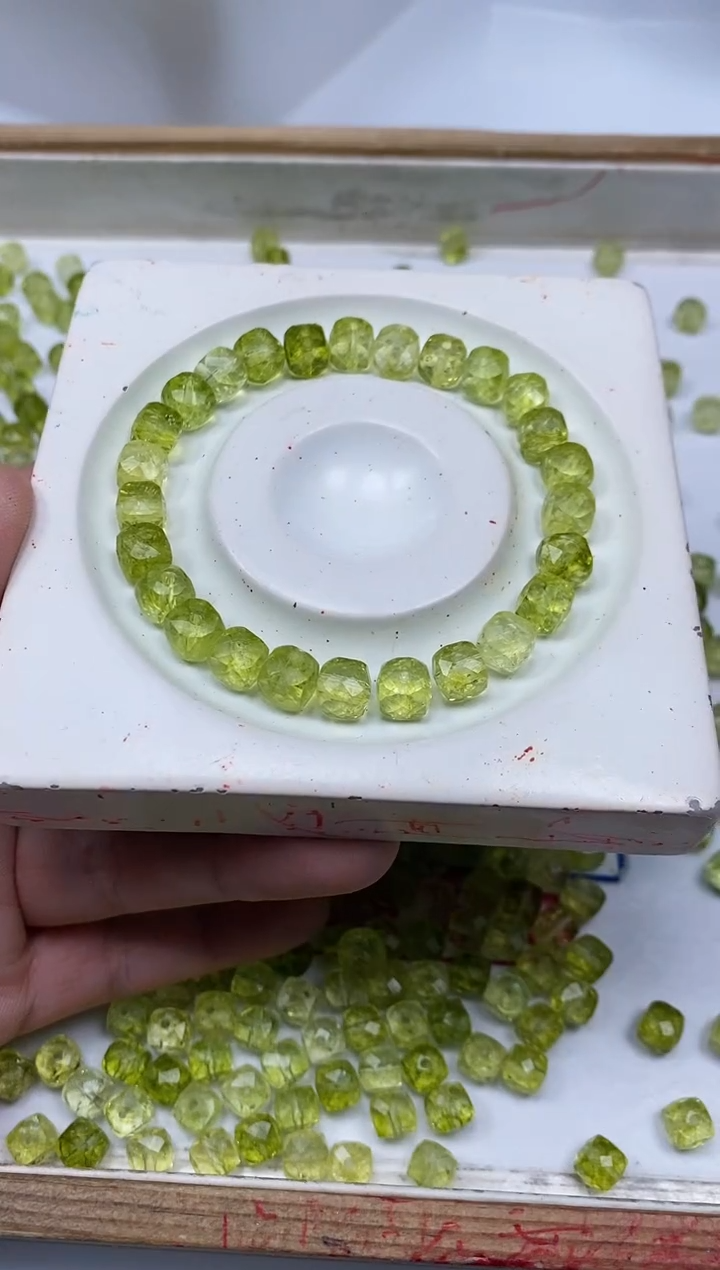 水晶珠宝半成品未镶嵌M501 葡萄晶方糖8mm10个9.9元