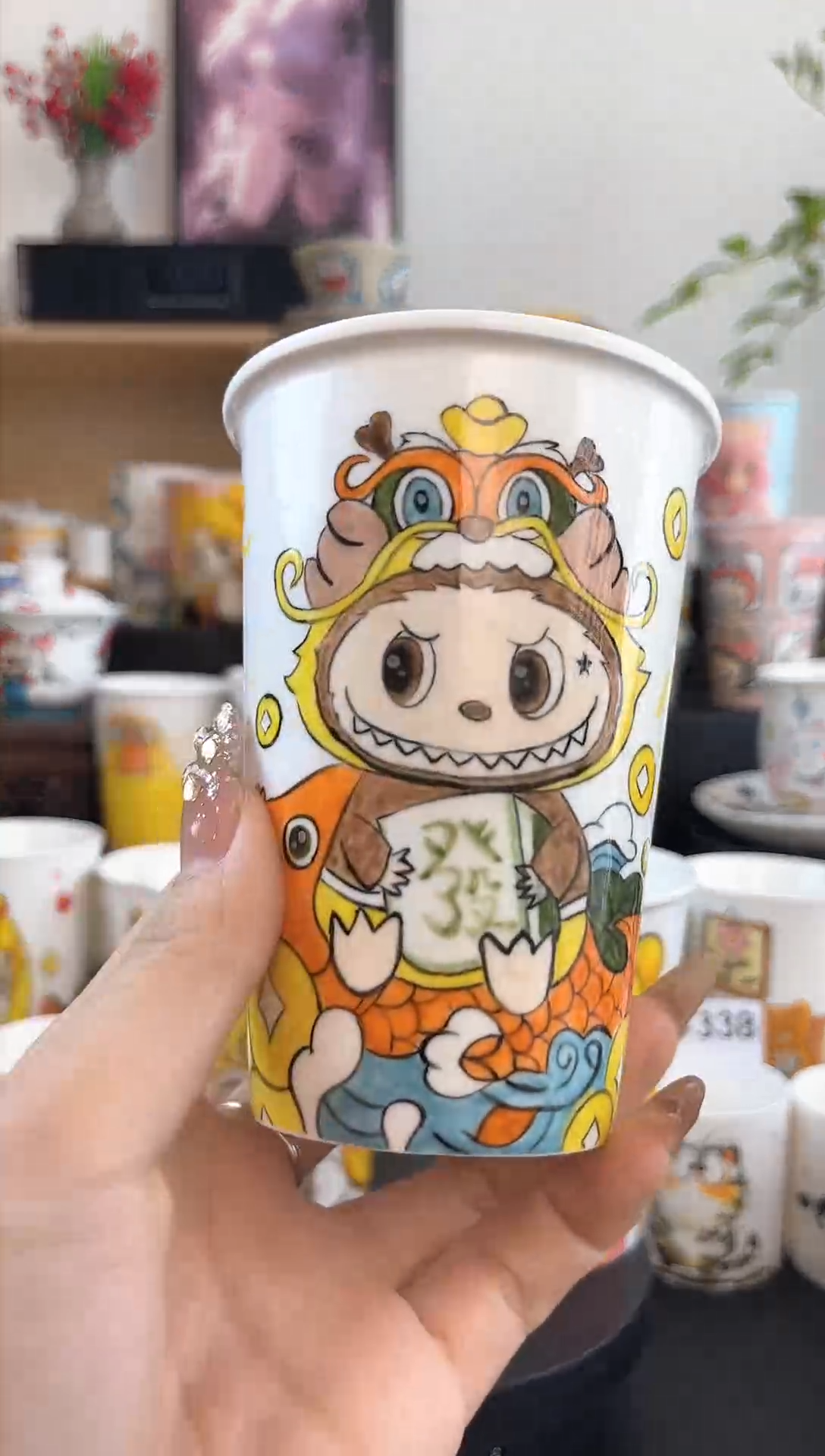 【闪购商品】摆件笙笙漫手工手绘小杯杯