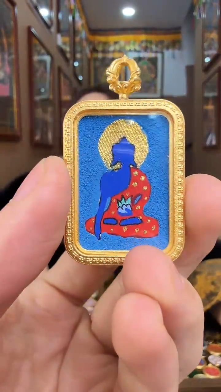 吊坠药师-纯手绘唐卡