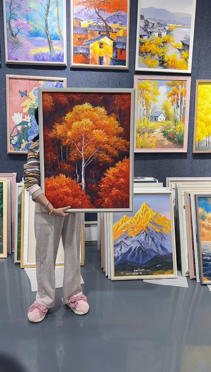 【闪购商品】油画125号 60*80 枫叶-手绘油画