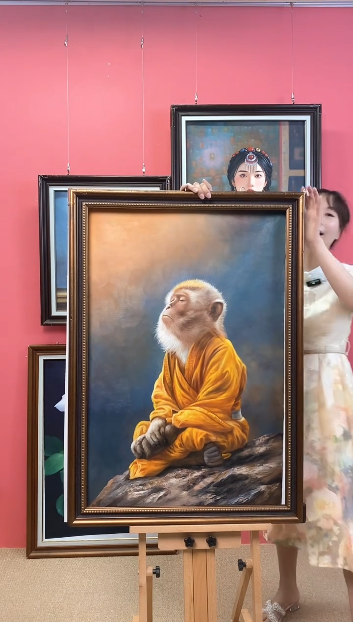 油画快*?尺寸60*90画芯（不含框）