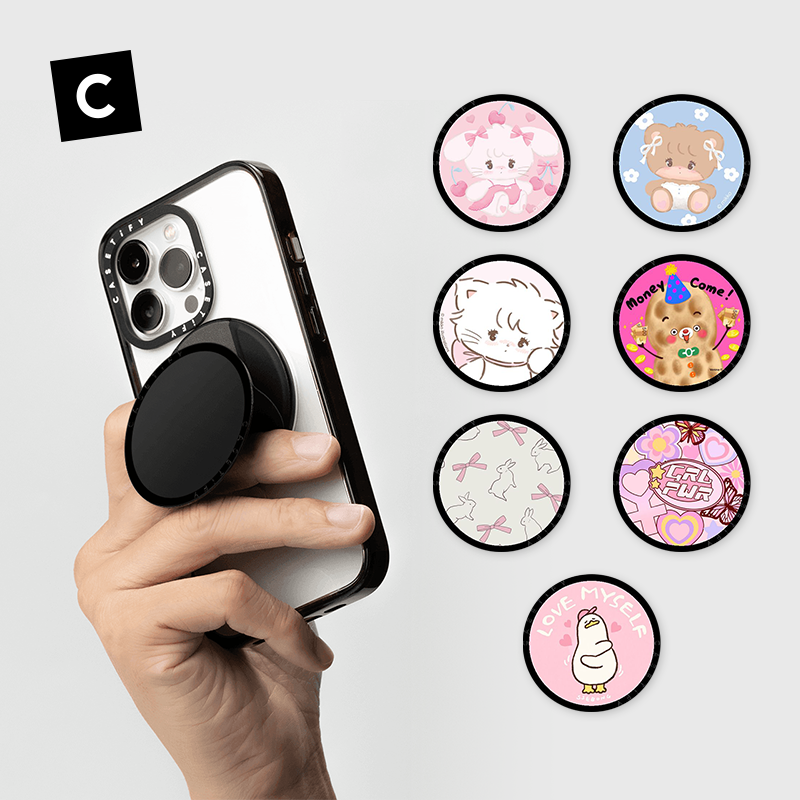 CASETiFY 黑边磁吸支架 手机配件合集 适用于MagSafe手机壳