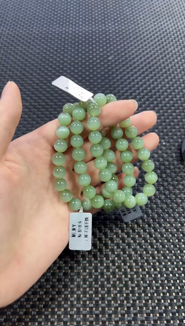 手串未镶嵌和田玉约9mm+ （多样性发一件）787