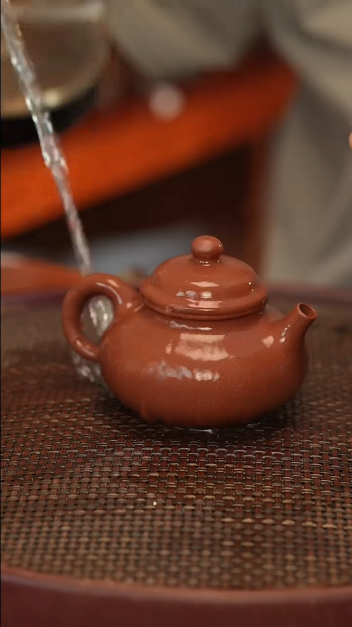 茶壶紫砂容天 紫泥 220cc