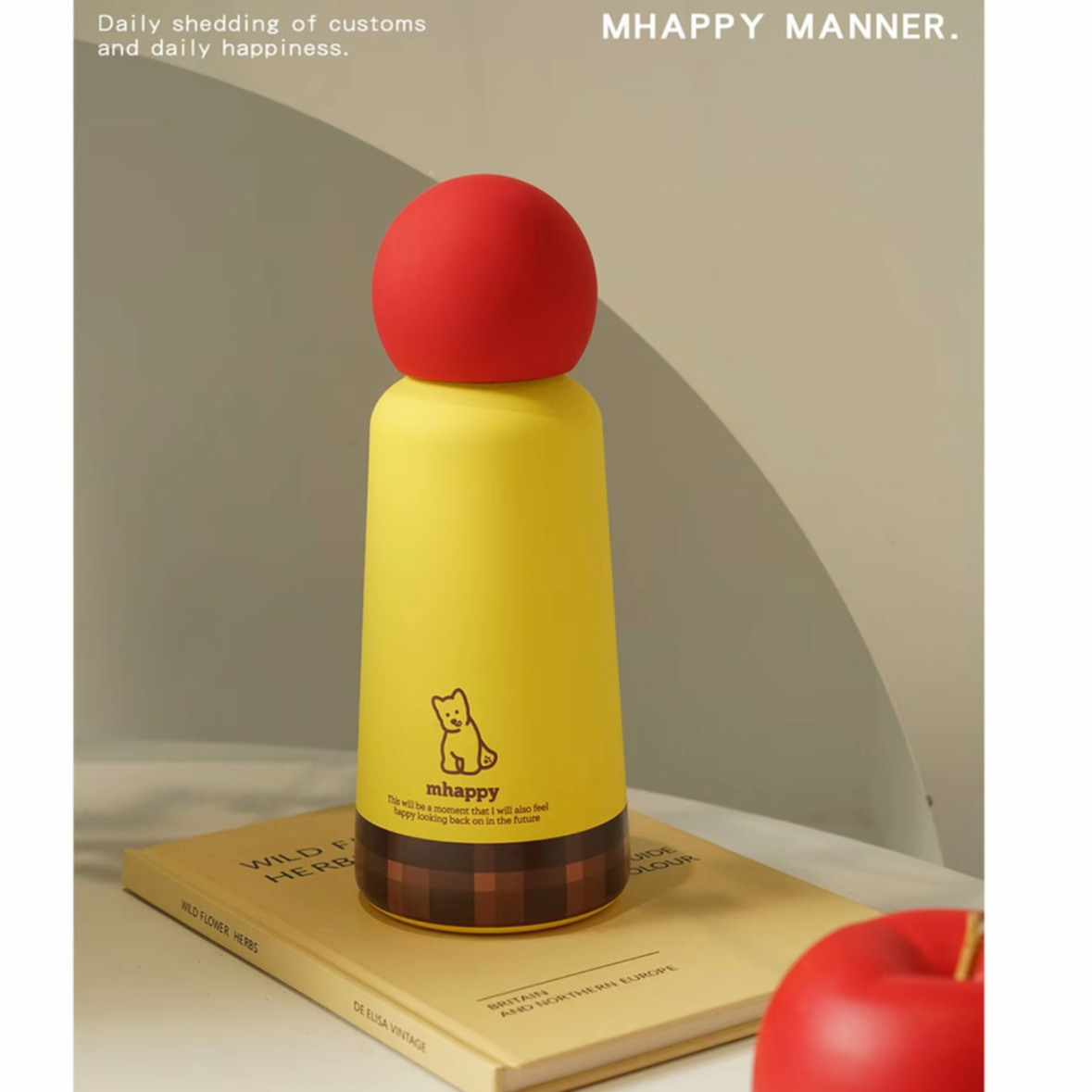 球形保温杯2025新款焦糖布丁小狗316不锈钢高颜值网红便携