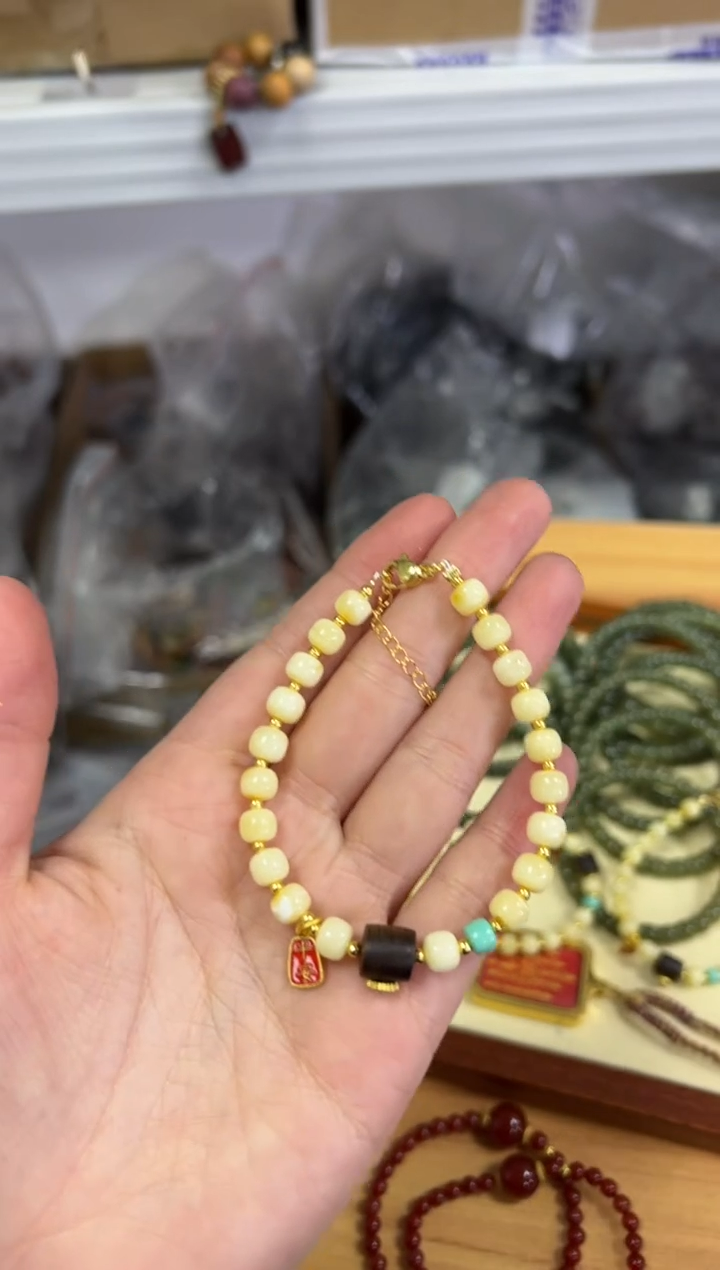 【闪购商品】蜜蜡手链未镶嵌妖花白蜜蜡设计款手链[0209]