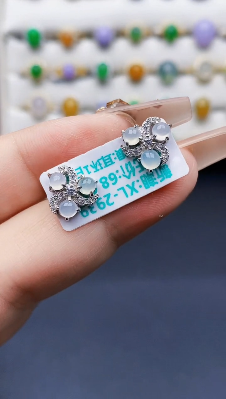 银S925镶嵌戒指翡翠1087