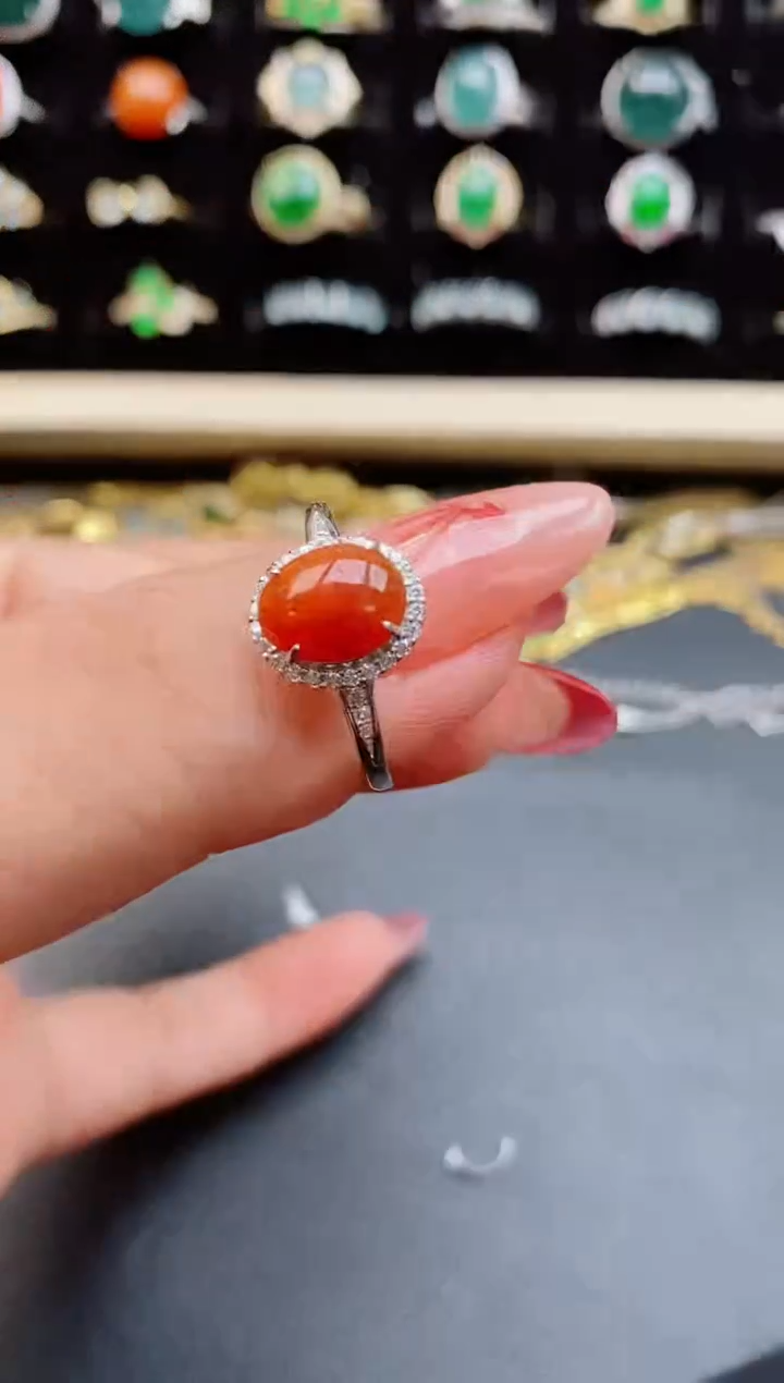 【闪购商品】翡翠戒指银S925镶嵌50850