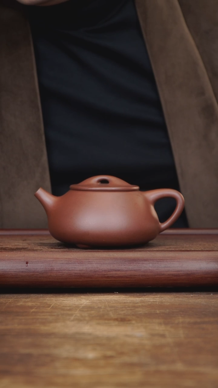 【闪购商品】紫砂茶壶350ml JMZ景舟石瓢 紫泥