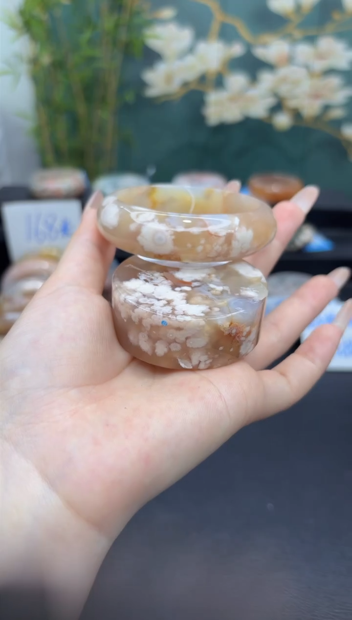 【闪购商品】石英质玉未镶嵌手镯A401(57圈赠送镯心)