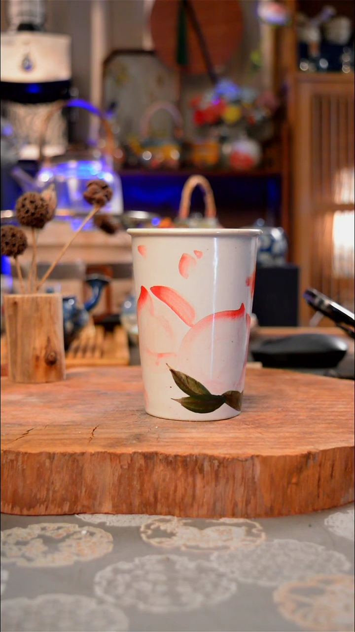 【闪购商品】杯子桃子手工手绘手工手绘
