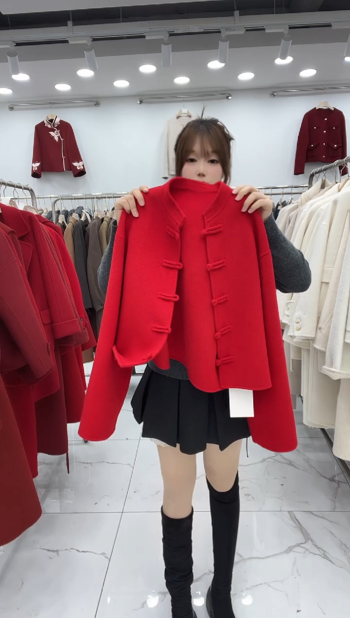 百分百羊毛双面外套