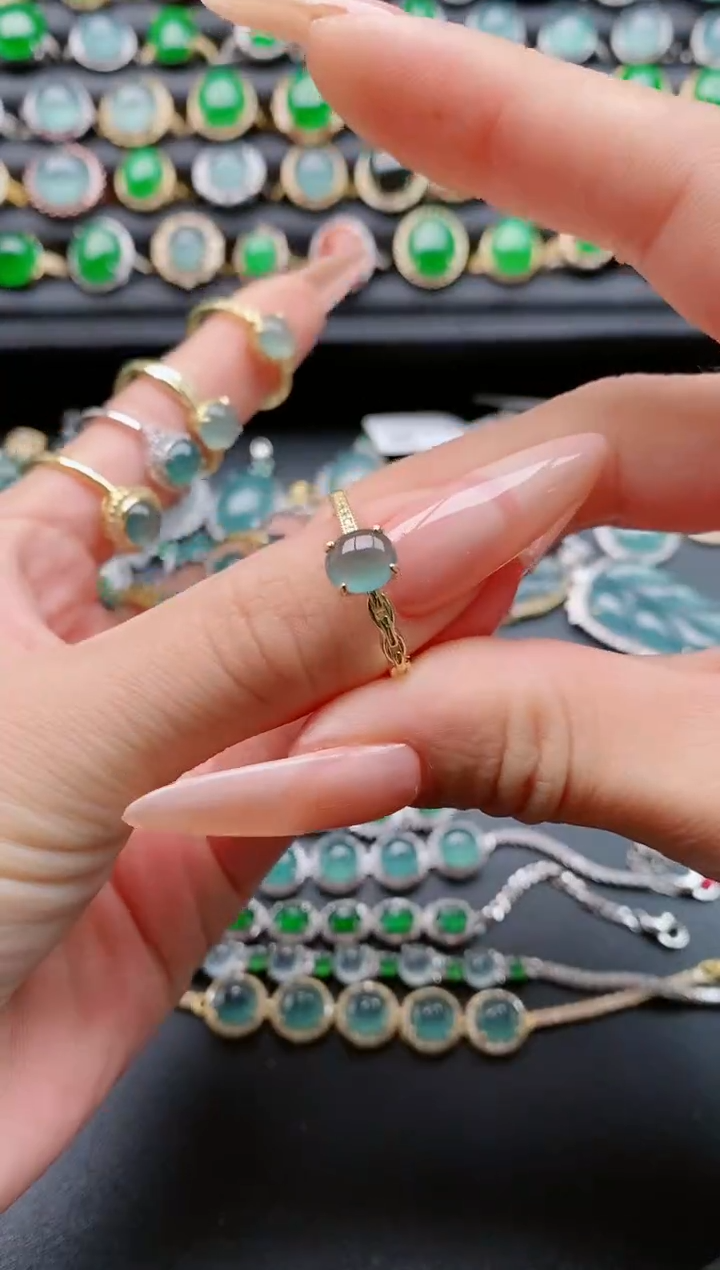 【闪购商品】翡翠戒指银S925镶嵌1111111