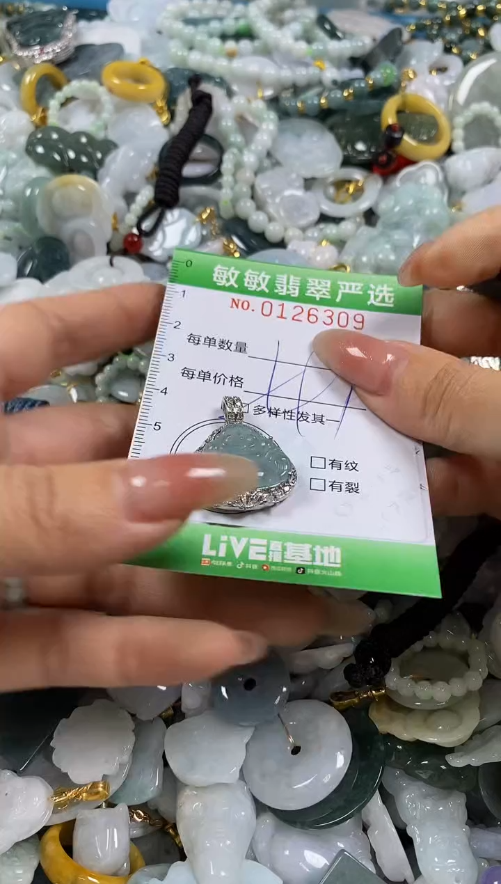 【闪购商品】翡翠颈饰未镶嵌闪购0126309多样性发其一