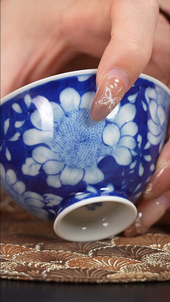 【闪购商品】杯看山柴窑青花向日葵