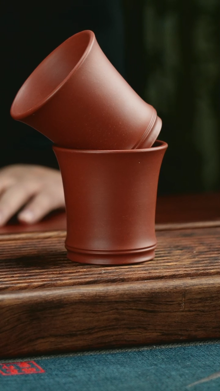 【闪购商品】紫砂茶杯光杯竹节大红袍