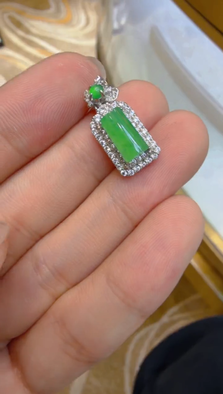 吊坠(不含链)银S925镶嵌翡翠多样性团购发一件