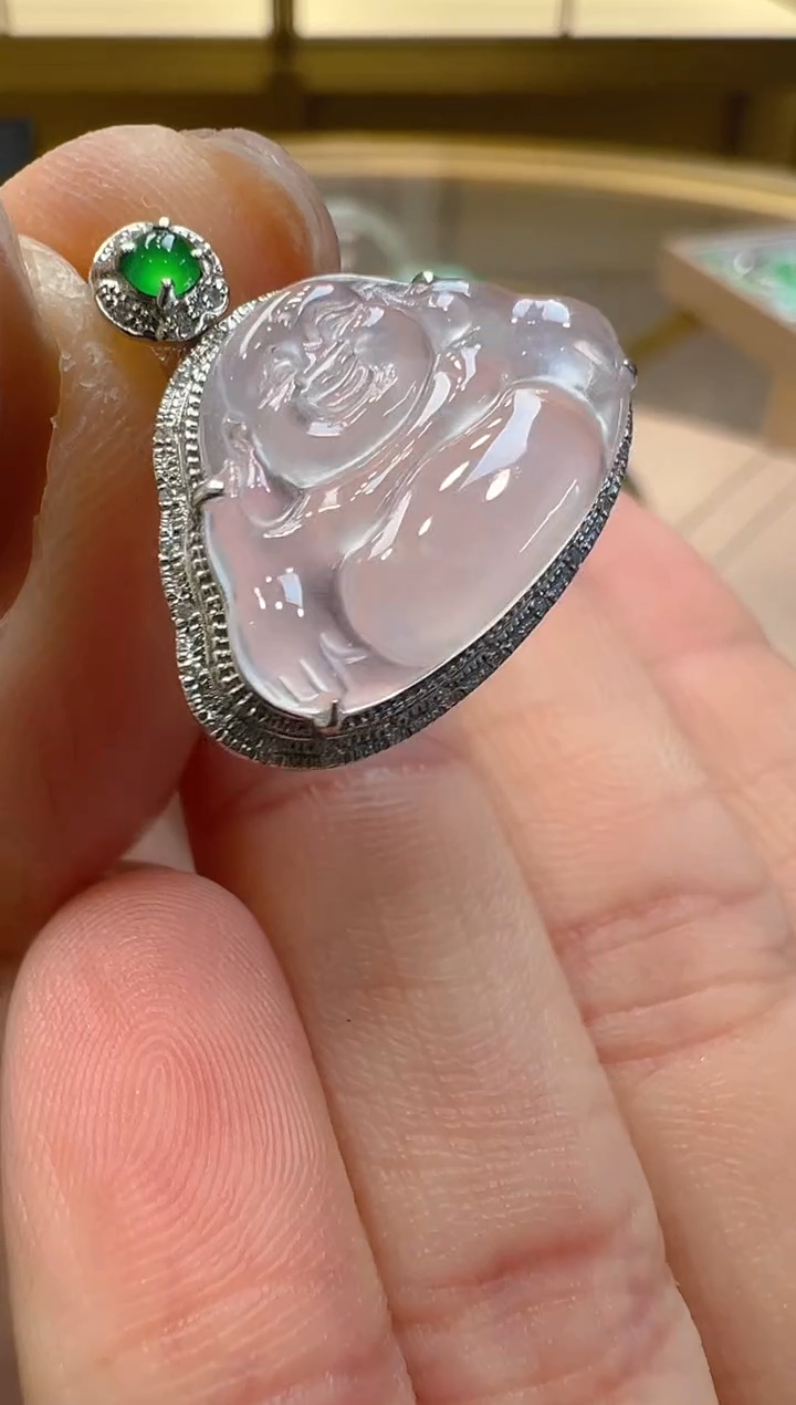 翡翠18K金镶嵌吊坠(不含链)不含链多样性团购发一件