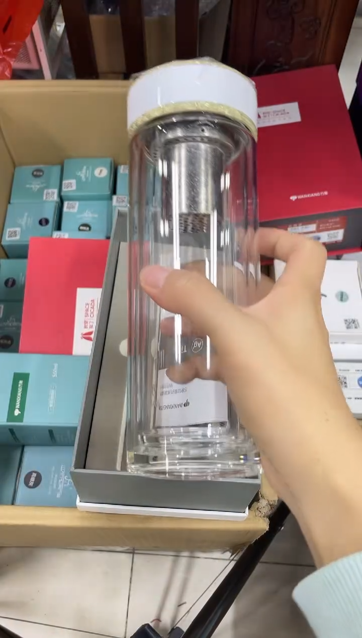 高硼硅玻璃无手柄款象家双层tv48-450ml金