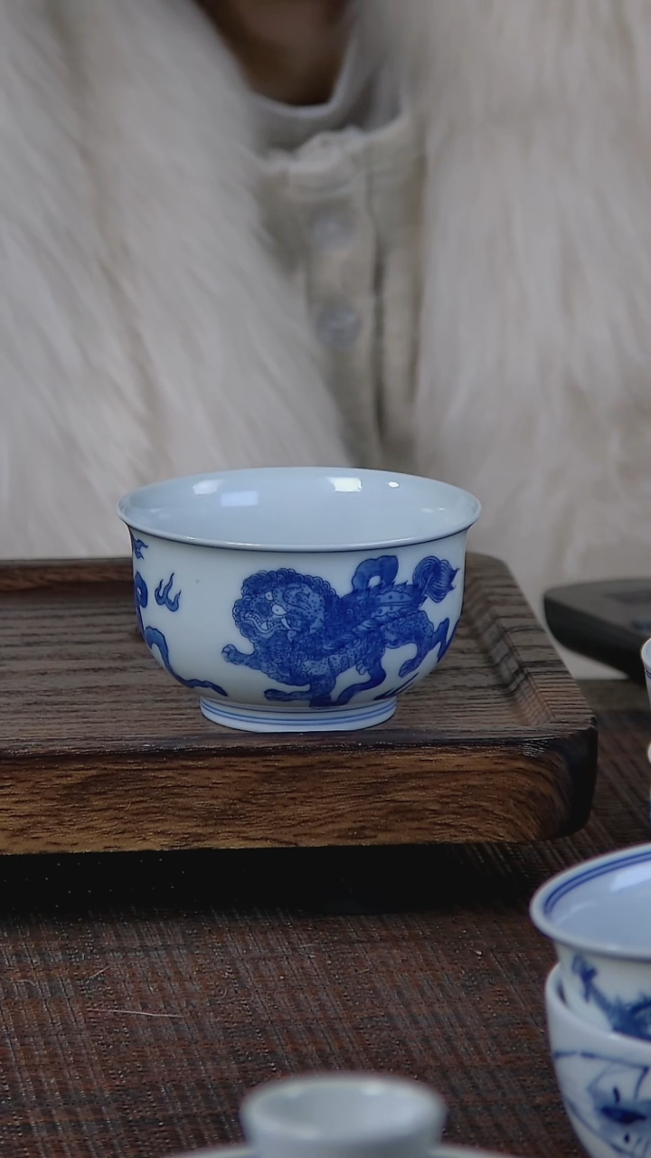【闪购商品】折葵非器手工手绘双狮炉式杯