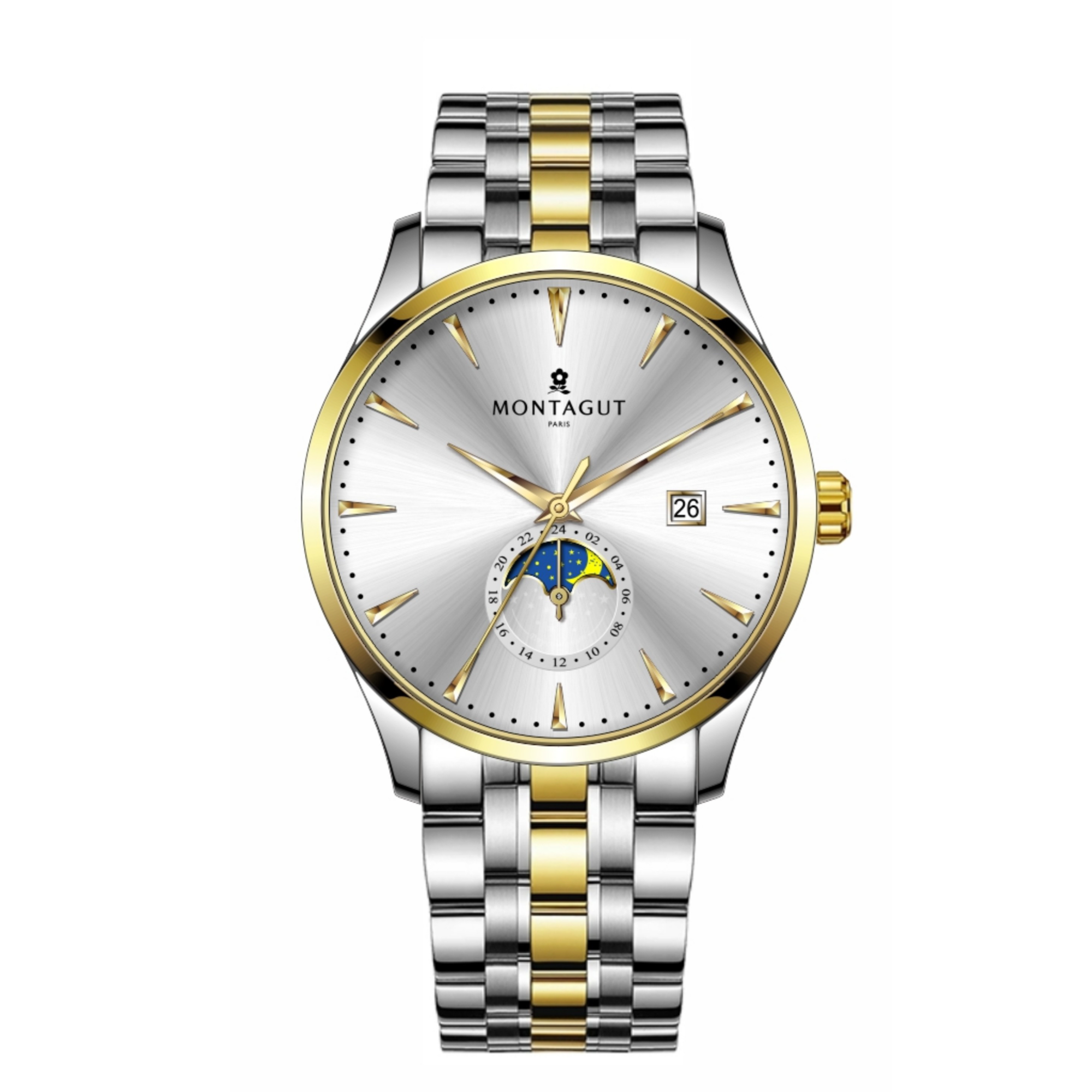 法国百年品牌 梦特娇Montagut 月相大师系列 男士机械腕表ZW