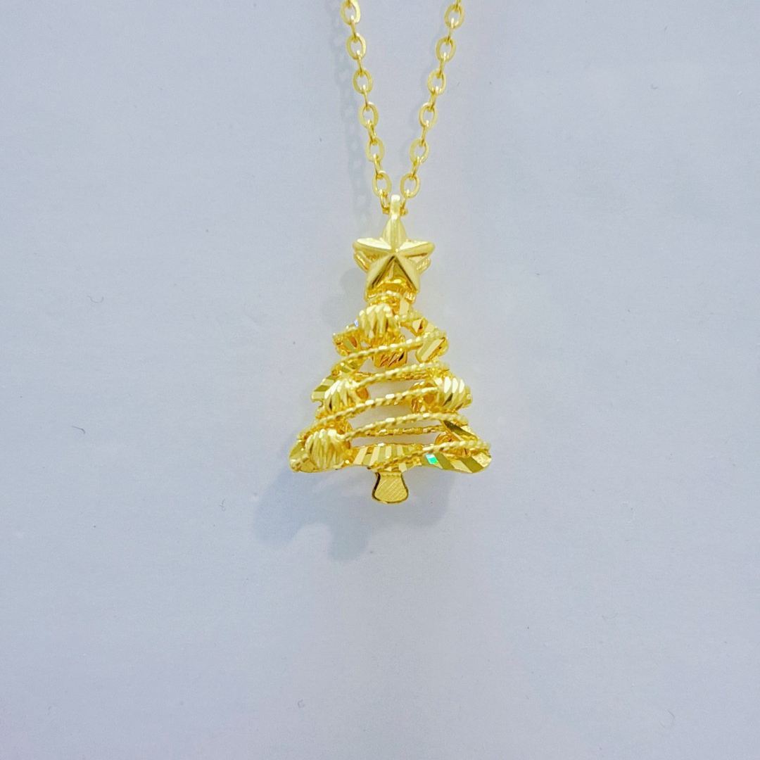 金囍库时尚黄金足金精品工艺小金树精致轻奢百搭