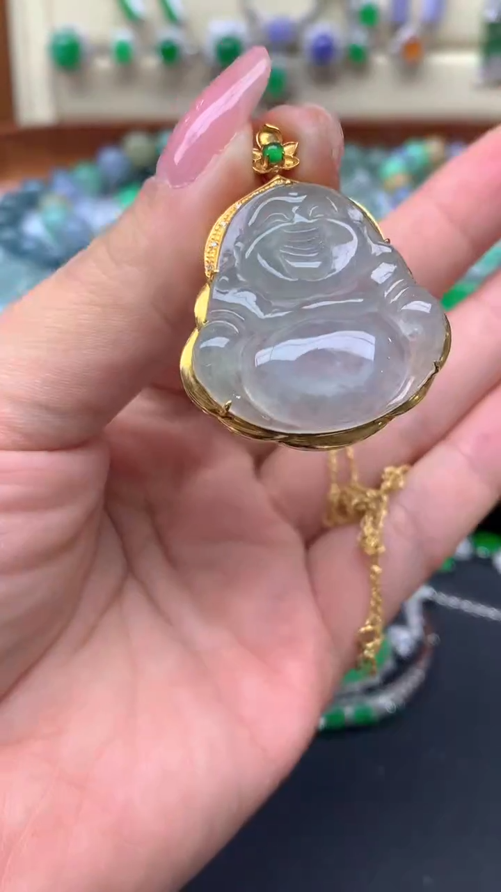 【闪购商品】翡翠颈饰18K金镶嵌315-天然翡翠