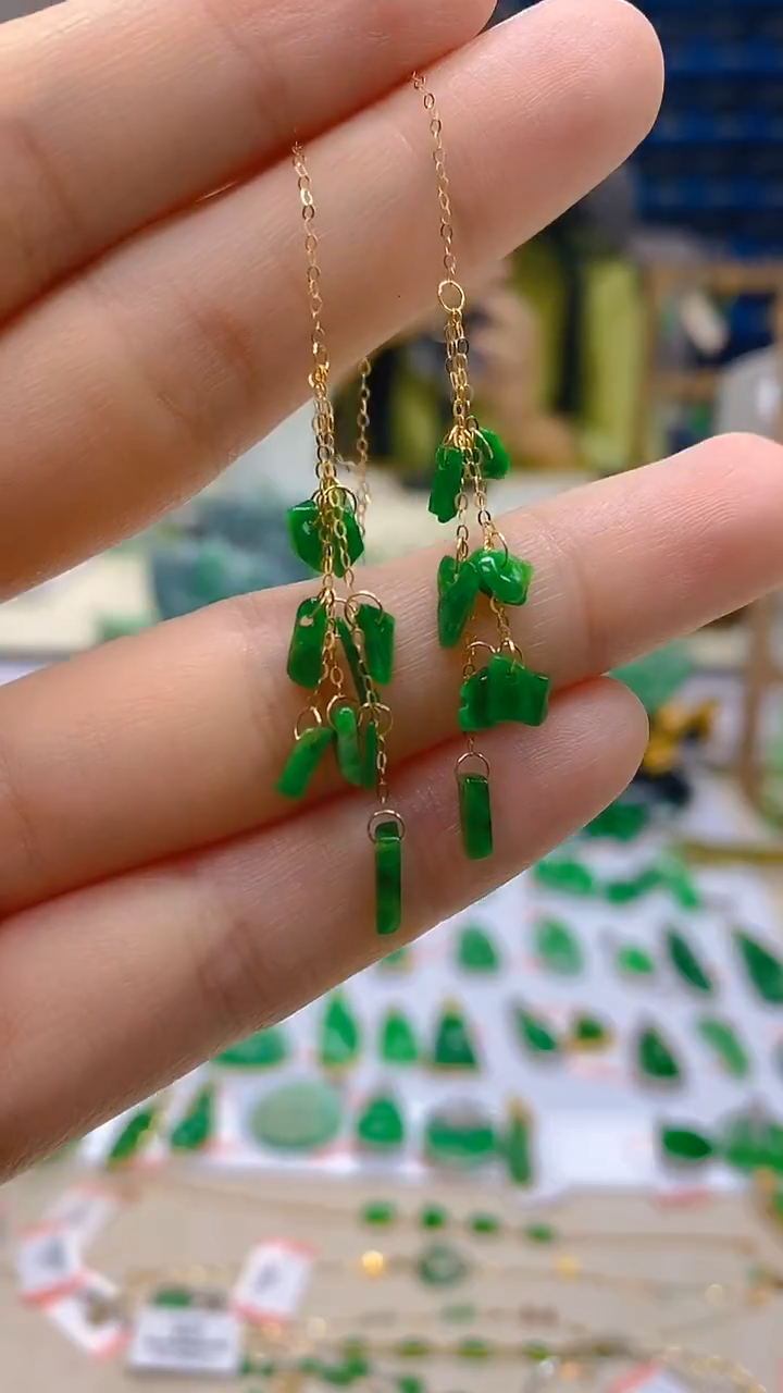 颈饰18K金镶嵌翡翠新号开播 全场乱卖