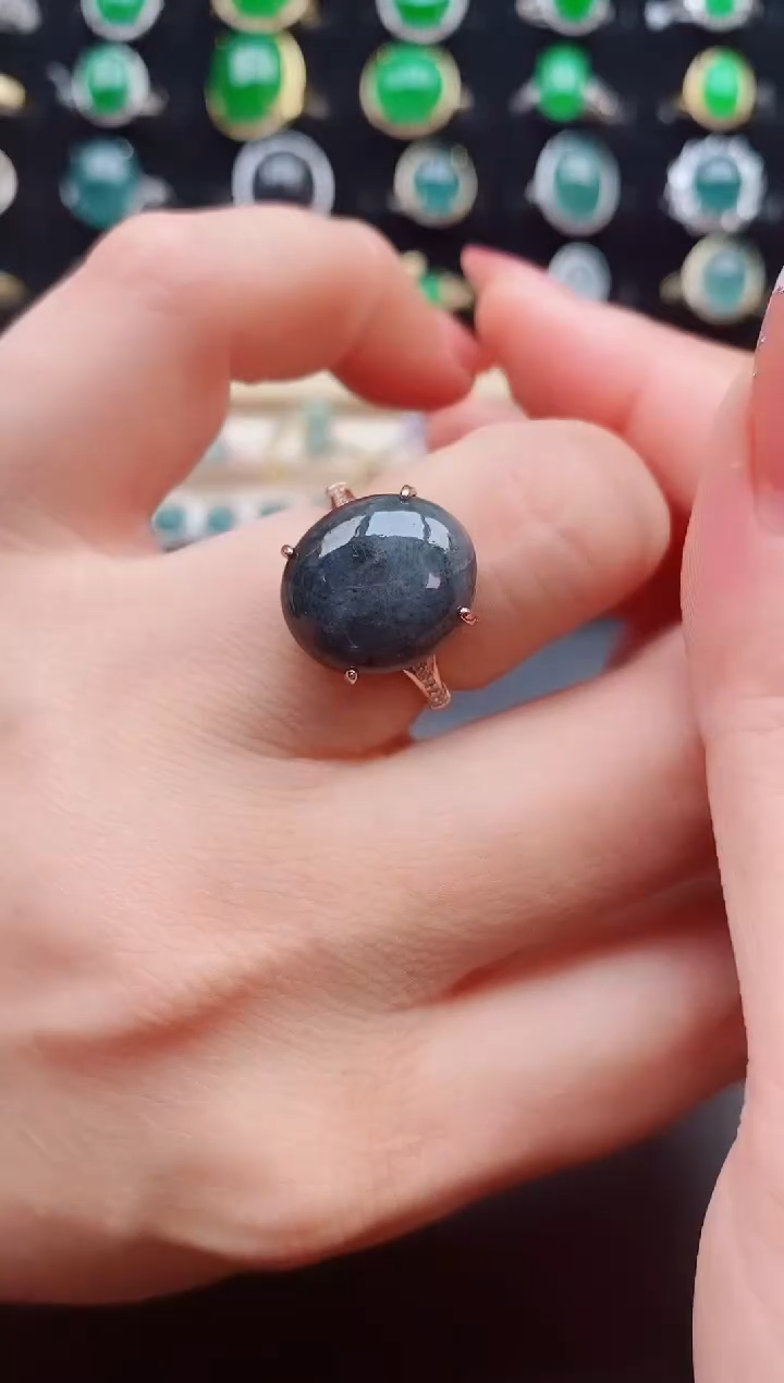 【闪购商品】翡翠戒指银S925镶嵌05800