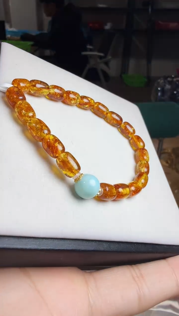 手链琥珀未镶嵌晶1164 约5mm