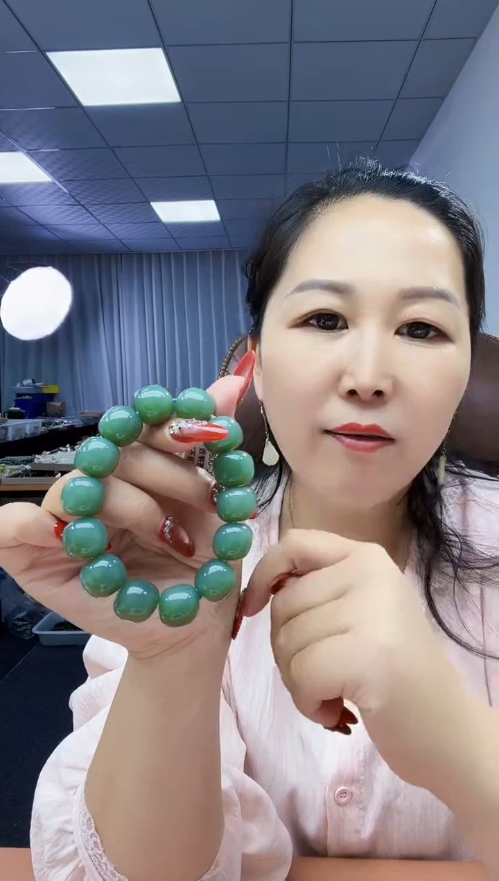 手串未镶嵌和田玉纯天然和田玉新疆2014阿莫尔且末蓝16