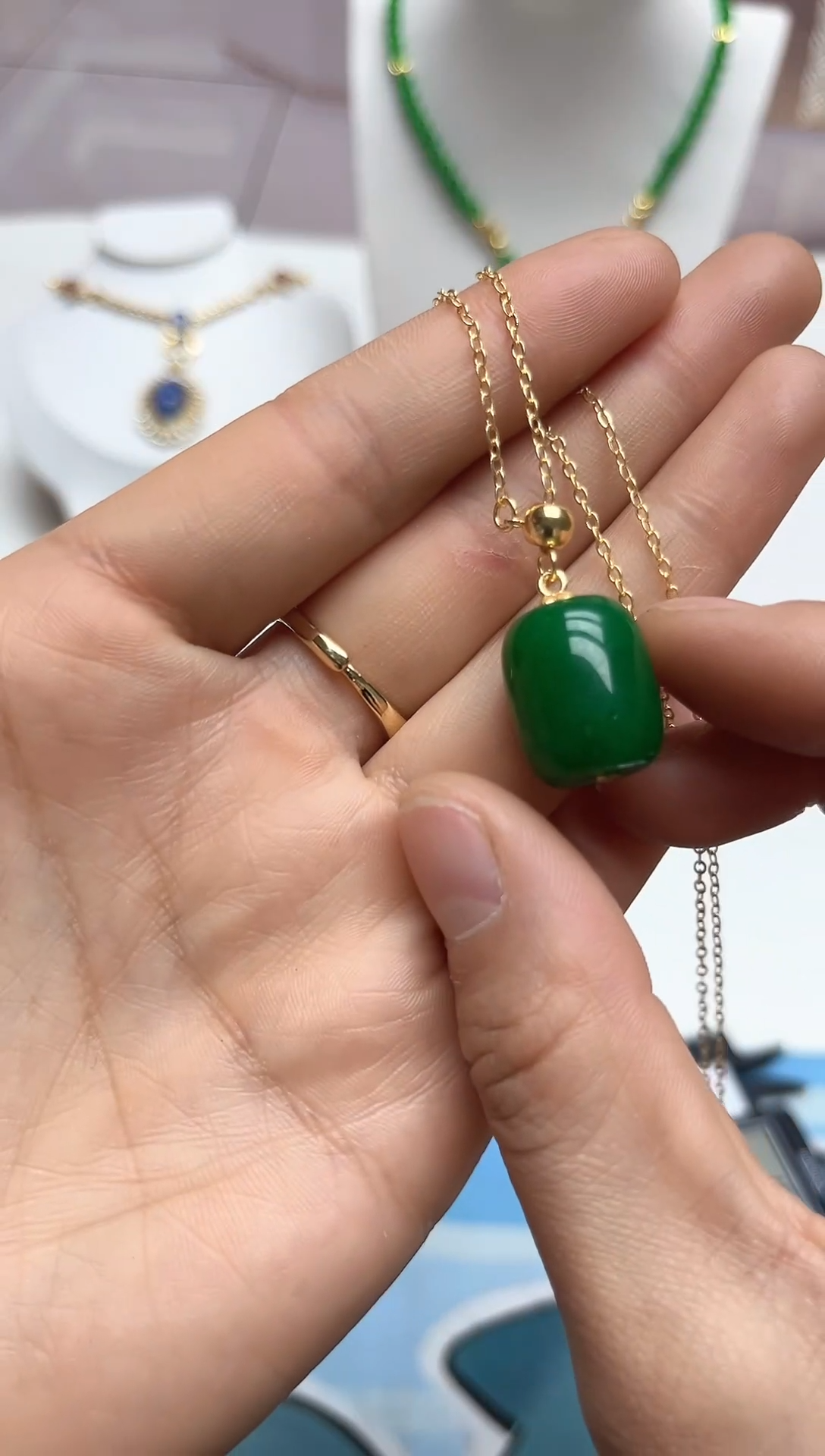 琉璃玻璃项链5356