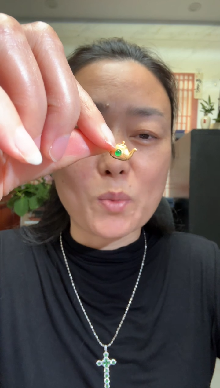 颈饰银S925镶嵌翡翠00008202